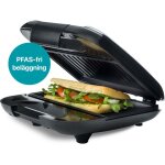 Grill a sandwich antiadhesif 22 x 12 cm 750 w noir