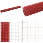 Grillage acier avec rev�tement en pvc 10x1, 5 m rouge - cl�ture - grillage - cl�ture rigide - protection ...
