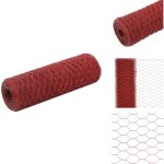 Grillage acier avec revtement en pvc 25x0, 5 m rouge - clture - grillage - clture rigide - protection ...