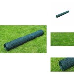 Grillage  poule avec revtement en pvc 25x0, 5 m vert - clture jardin - grillage poulet - clture pliable ...