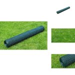 Grillage � poule avec rev�tement en pvc 25x0, 75 m vert - trellis m�tal - grillage poulet - cl�ture jardin ...