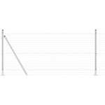 Grillage rouleau?cl�ture euro avec 7 poteaux � bride 1x10 m en acier galvanis� cfw3398046