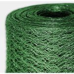 Grillage triple torsion acier vert maille hexagonale 13 mm 50 cm x 25 m - karat