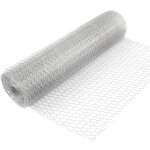Wiltec - grillage de volire acier galvanis ? mailles 13 mm hexagonal hauteur 1 m longueur 10 m fil ...