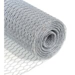Wiltec - grillage de volire acier galvanis ? mailles 25 mm hexagonal hauteur 0, 5 m longueur 10 m fil ...