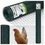 Grillage pour voli�re, maille hexagonale - 25 mm, galvanis� + pvc, hauteur 150 cm, rouleau de 25 m, pour ...