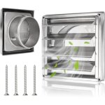 Grille d'a�ration en acier inoxydable - avec moustiquaire - avec clapet anti - retour - protection contre ...