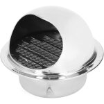 Grille d'a�ration ronde en acier inoxydable pour grille d'a�ration murale ext�rieure, air frais, capot ...