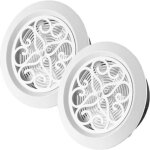 Grille d'a�ration ronde d�corative en 2 parties avec �cran int�gr� - sortie r�glable pour murs et plafonds ...