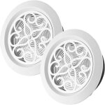 Grille d'a�ration ronde d�corative en 2 parties avec �cran int�gr� - sortie r�glable pour murs et plafonds ...