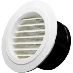 Grille aération vmc, 75mm bouche de ventilation avec grille de protection - abs (ø75mm) Grille aération vmc, 75mm bouche de ventilation avec grille de protection - abs (ø75mm)
