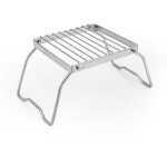Grille de barbecue pliante mini grille de feu de camp en acier inoxydable barbecue grill avec sac de ...