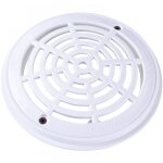 Grille bonde de fond ronde pour piscine - diam 18 x20. 3cm - blanc