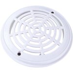 Grille bonde de fond ronde pour piscine - diam 18 x20. 3cm - blanc