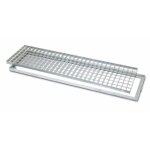 Zeker - grille caillebotis en acier galvanise 20 x 100 cm avec cadre pour caniveau de drainage, collecte ...