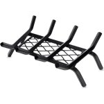 Grille de chemin�e robuste de 43, 2 cm avec retenue de braise, grille de b�ches de 1, 27 cm pour chemin�e ...