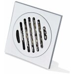 Grille douche anti cheveux siphon de sol en acier inoxydable pais drain de carr 100 100mm