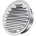 Grille d'extraction ronde en acier inoxydable (120 mm), hotte aspirante, grille de ventilation ronde, ...