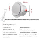 Vmc hygror�glable - bouche vmc 100 mm de diam�tre - 160 m�tres cubes / heure - pour salles de bains, ...