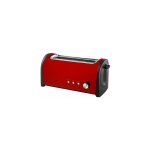 Kuken - grille - pain 1 grande fente 1000w rouge kken