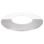 Grille plancha pour barbecue ronde en inox - argent� - d 82, 5 cm - livraison gratuite