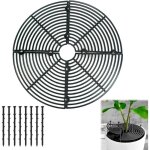 Grilles de protection pour pots de plantes - cache - pot r�glable jusqu'� 30 cm - kit complet avec boulons ...