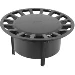 Nicoll - grille pvc diamtre 230 mm pour siphon de cours 300 x 300 mm, gris anthracite