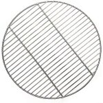 Grille ronde en acier inoxydable pour barbecue, camping, cuisson en maille, 43 cm de diam�tre, construction ...