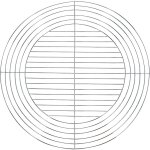 Grille ronde r�glable - acier chrom�