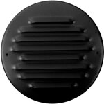 Grille ronde de ventilation en aluminium noire 125 mm ? lamelles fixes ? pour po�les � bois et chemin�es ...