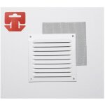 Grille avec toile moustiquaire alum 0. 6 couleur blanc laqu 100x100mm (g)