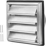 Grille de ventilation 150mm, clapet anti - retour grille de protection contre les intempries en acier ...