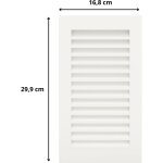 Grille de ventilation 30x17 hide vertical kawmet - couleur blanc