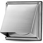 Grille de ventilation en acier inoxydable de 100 mm avec clapet anti - retour pour s�che - linge, hottes ...