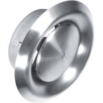 Grille ventilation en acier inoxydable de 125 mm, grille aeration reglable, adapt�e aux syst�mes d'air ...