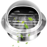 Grille de ventilation circulaire en acier inoxydable, grille de ventilation (100 mm, adapt�e aux tuyaux ...