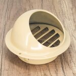 Grille de ventilation couvercle blanc laiteux diam�tre ext�rieur 14cm 1 couvercle de chemin�e d'�vacuation ...