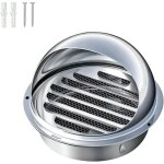 Grille ventilation inox ronde 160mm ? grille a�ration hotte r�sistante, design sph�rique durable