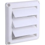 Grille de ventilation en plastique avec 3 sorties d'air  chicanes, filtre  air, protection contre les ...