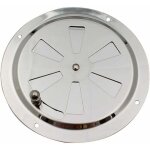 Grille d'a�ration ronde 125mm en acier inoxydable 316 ? ouverture r�glable pour ventilation int�rieure ...