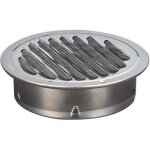 Grille de ventilation ronde en acier inoxydable grille de ventilation en m�tal de 100 mm grille