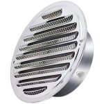 Grille de ventilation ronde en acier inoxydable qrity 80 mm, hotte de sortie d'air, grille d'�vacuation ...