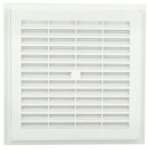 Grille de ventilation à sceller nicoll 1d114 démontable carrée 176x176mm type 100 blanc avec moustiquaire ... Grille de ventilation à sceller nicoll 1d114 démontable carrée 176x176mm type 100 blanc avec moustiquaire ...