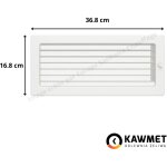 Grille de ventilation avec store 17x37 classic kawmet - couleur blanc