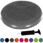 (gris)coussin d'�quilibre et d'assise gonflable movit - gris - 33cm x 7cm - pvc - yoga - fitness