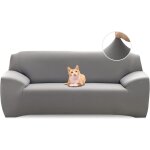 Csparkv - gris housse de canap extensible 3 place couverture canap avec accoudoirs moderne couvre canap ...