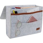 Gris - organisateur de caddie, poche de lit caddie de chevet en feutre bedside pocket sac de rangement ...