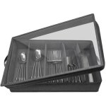 (gris)rangement des couverts et ustensiles - bo�te de rangement pour argenterie avec s�parateur r�glable, ...