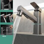 Gris robinet mitigeur de lavabo en laiton avec douchette extractible, eau chaude et froide, mod�le de ...