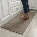 Gris, tapis de cuisine lavable, antid�rapant, imitation sisal, imitation jute, tissage - tapis de cuisine ...